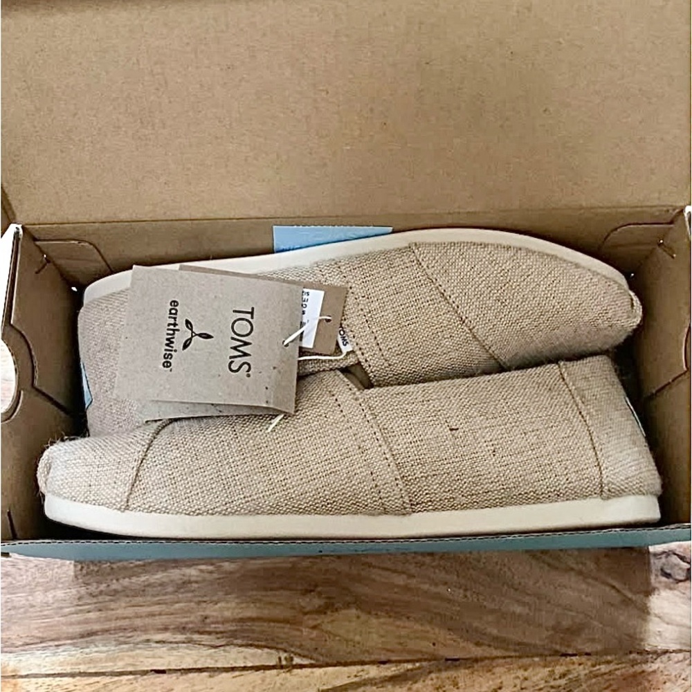 TOMS Alpargata Natural Undyed Heritage Canvas Women’s Slip-On Shoe Size 9